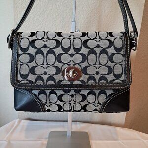 Coach Hampton Flap Signature Shoulder/Crossbody Bag
